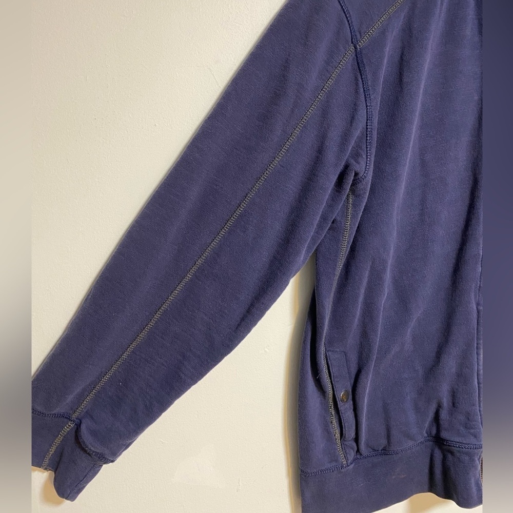 Timberland Full-Zip Cotton Sweatshirt Jacket - Navy Blue - Size L - Picture 3 of 10